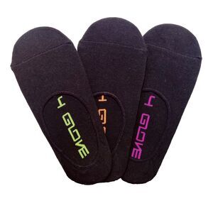 Women's Body Glove Ladies 3 Pairs Dress or Casual, No Show Black Socks 9-11 NEW